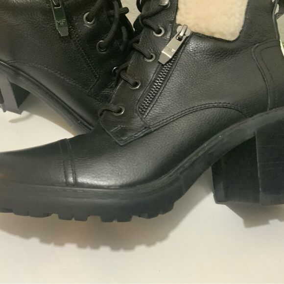 NEW MARC FISHER LANSLY BOOT SHEARLING DETAILS WOMEN’S SIZE 10M - Picture 1 of 14